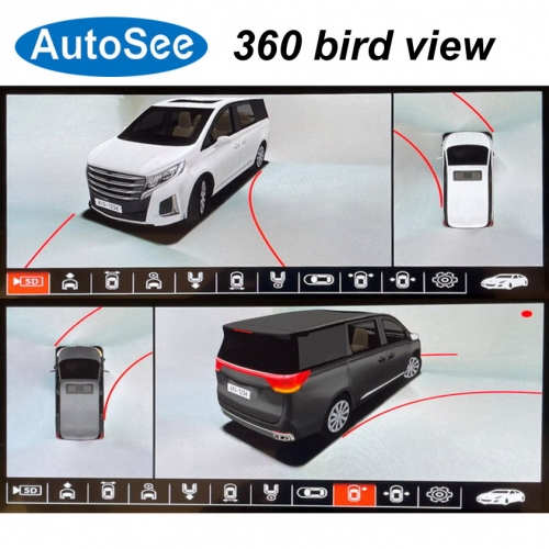 suit original OEM monitor for GAC Trumpchi M6 M8 pro GM6 GM8 MPV 360° degree camera 3D bird eye Panoramic view Front rear Surround parking reverse system